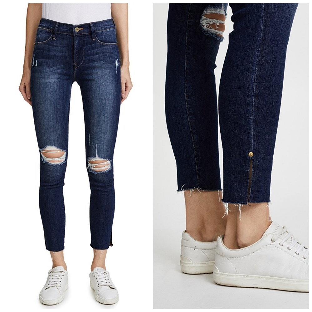 Frame Denim Le High Skinny Rise Jeans in Walgrove - Picture 3 of 5